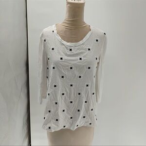 Daniel & Mayer embroidery top eyelet top floral too blouse